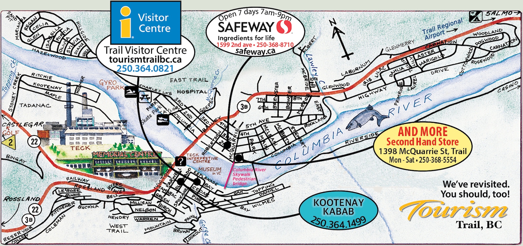 Towns BC Map 2023 West Kootenay Vacation Maps   WK Trail 2023 Web 